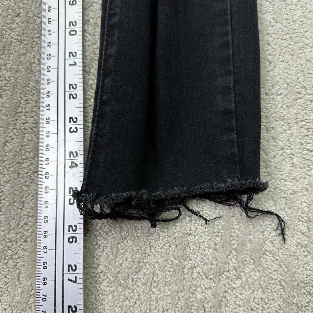 Levis 711 Jeans Women Black Distressed Skinny Slim Mid-Rise Denim Pants Size 30 - Picture 6 of 12